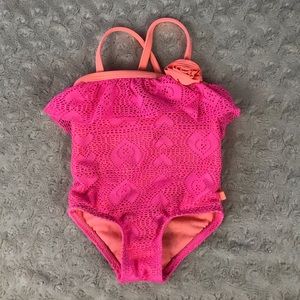 OP One Piece Swimsuit Pink Orange 3-6 Months